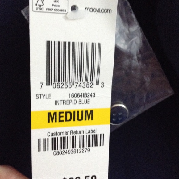 Karen Scott M blue 3/4 sleeve top detail trim - Picture 4 of 6